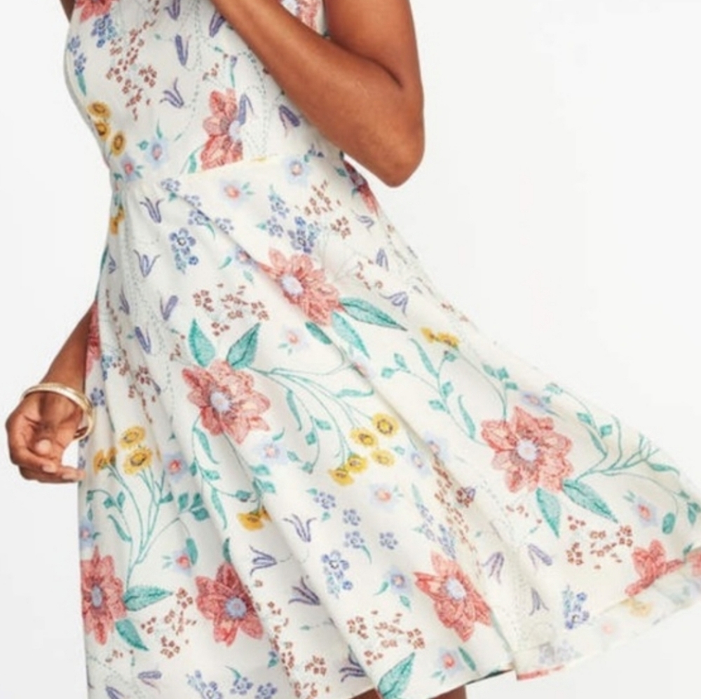 Fit & Flare Printed Cami Dress